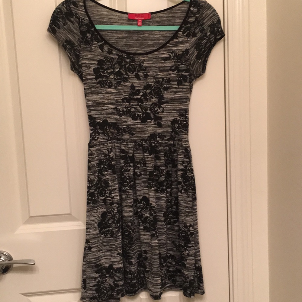 Saks Fifth Avenue Black Floral Dress